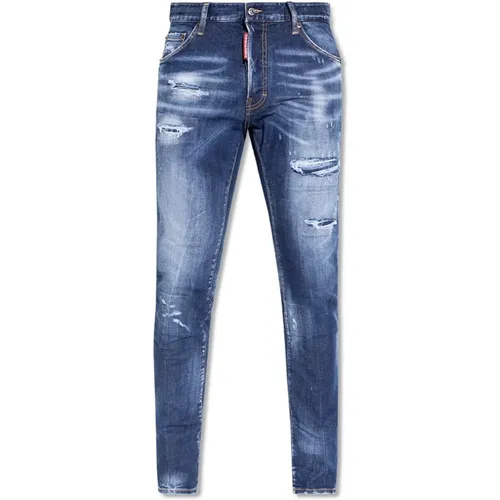 Distressed Slim-Fit Jeans , male, Sizes: L, M, S, 2XL - Dsquared2 - Modalova