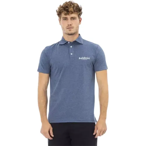 Elegantes Baumwoll-Polo mit Logo-Stickerei , Herren, Größe: XL - Baldinini - Modalova