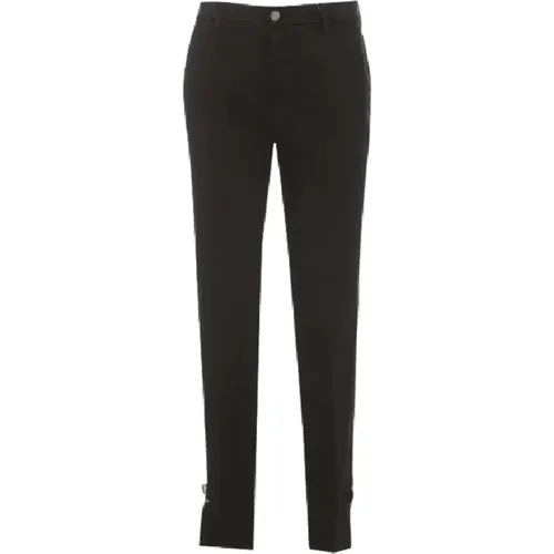 Schwarze Chic Skinny Bottom Up Hose , Damen, Größe: W27 - Liu Jo - Modalova