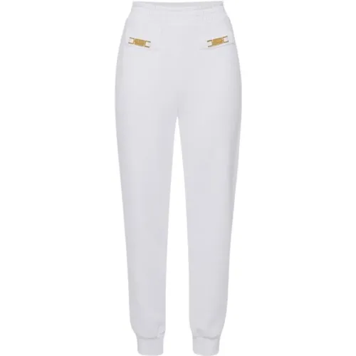 Sweatpants with Elastic Waist , female, Sizes: S, L, XS - Elisabetta Franchi - Modalova