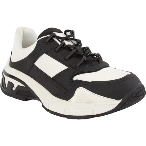 Rubbered Pu+Nylo Nero Sneakers , male, Sizes: 6 UK - Emporio Armani - Modalova