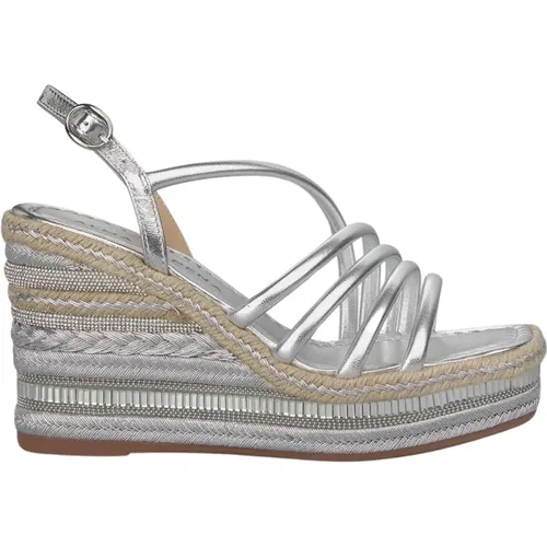 Sparkling Wedge Sandals , female, Sizes: 6 UK, 5 UK - Alma en Pena - Modalova