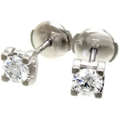 Pre-owned White Gold earrings , female, Sizes: ONE SIZE - Cartier Vintage - Modalova