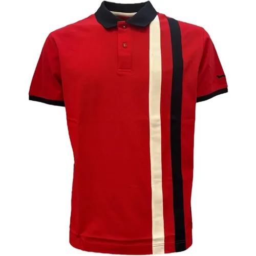 Rotes Baumwoll-Poloshirt Frühling/Sommer 2024 , Herren, Größe: M - Harmont & Blaine - Modalova