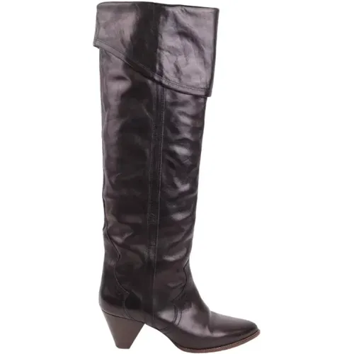 Pre-owned Leather boots , female, Sizes: 7 UK - Isabel Marant Pre-owned - Modalova