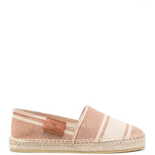 Striped Canvas Espadrilles in , female, Sizes: 5 UK, 6 UK, 3 UK, 4 UK, 8 UK, 7 UK - ETRO - Modalova