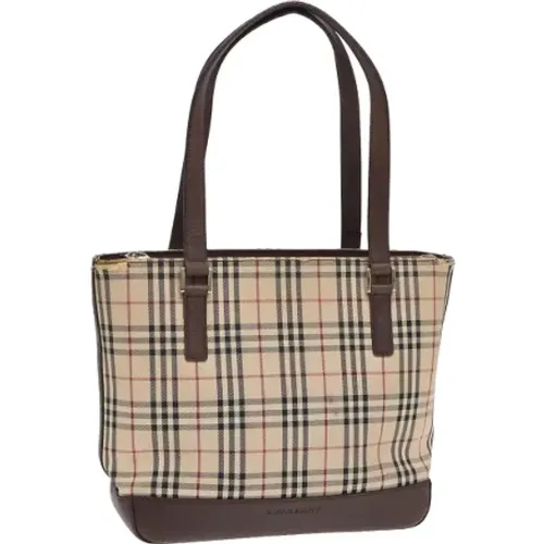 Pre-owned Canvas schultertasche , Damen, Größe: ONE Size - Burberry Vintage - Modalova