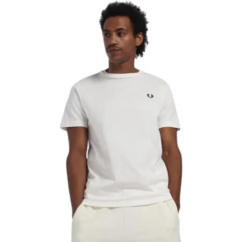 Weißes T-Shirt mit Kleinem Logo , Herren, Größe: XL - Fred Perry - Modalova