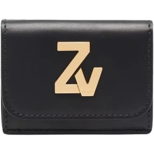 Leather Wallet with ZV Logo , female, Sizes: ONE SIZE - Zadig & Voltaire - Modalova