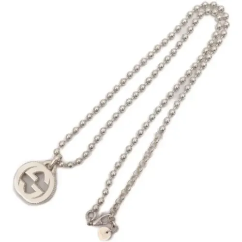 Pre-owned Silver necklaces , female, Sizes: ONE SIZE - Gucci Vintage - Modalova