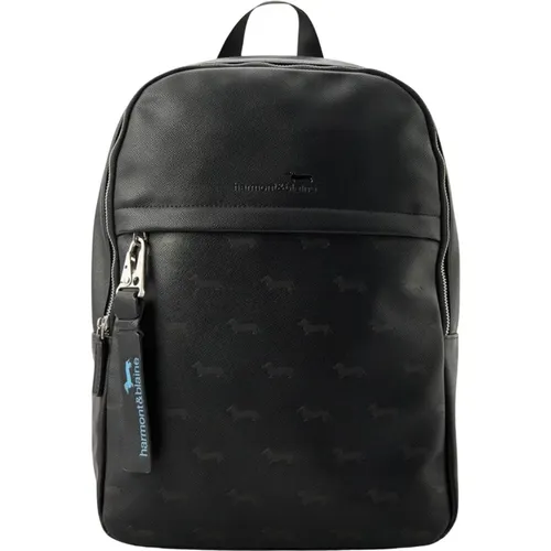 Allover Schwarzer PU Rucksack 2024 Kollektion - Harmont & Blaine - Modalova