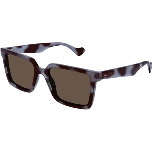 Grey Brown Sunglasses Gg1540S Model , male, Sizes: 55 MM - Gucci - Modalova