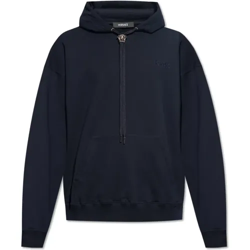 Hoodie mit Logo , Herren, Größe: XL - Versace - Modalova