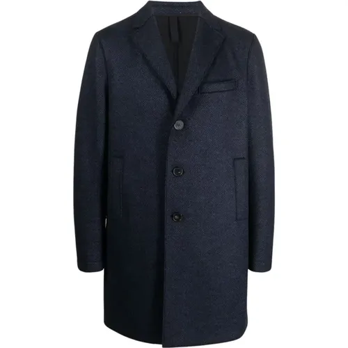 Boxy Jacquard Coat , male, Sizes: XL, S, M, L - Harris Wharf London - Modalova