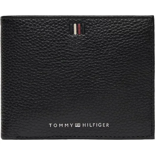 Mens Leather Wallet with Coin Pocket , male, Sizes: ONE SIZE - Tommy Hilfiger - Modalova
