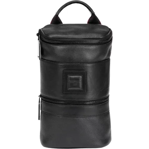 Genarbte Kalbslingtasche mit sportlichem Design - Testoni - Modalova