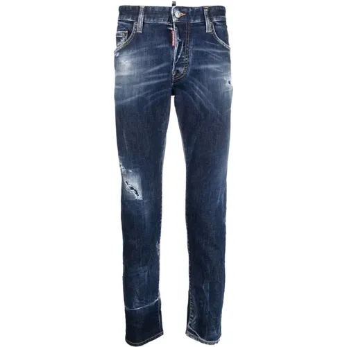 Slim Fit Distressed Jeans , male, Sizes: 2XL - Dsquared2 - Modalova