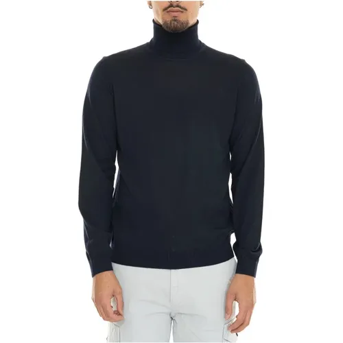 Rollkragenpullover mit Gesticktem Logo , Herren, Größe: M - Boss - Modalova