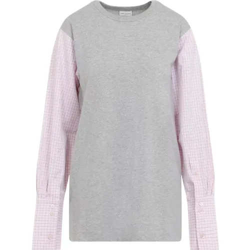 Grau Melange Heos T-Shirt , Damen, Größe: S - Dries Van Noten - Modalova