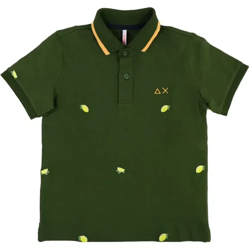 Zitronengrünes Polo-Shirt,Grünes Zitronen Polo Shirt - Sun68 - Modalova
