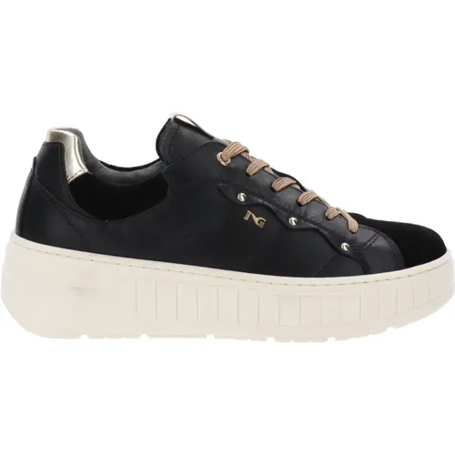 Leder Damen Sneakers Modern und vielseitig , Damen, Größe: 37 EU - Nerogiardini - Modalova