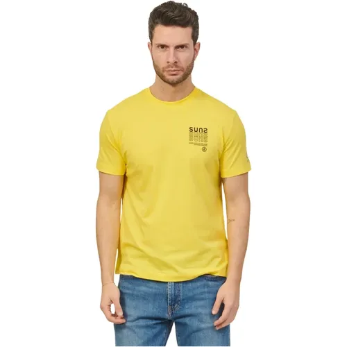 T-shirt with Logo Print , male, Sizes: XL, M, 2XL, L - Suns - Modalova