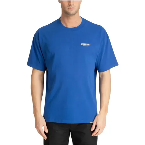Owners Club T-shirt,Blauer Logo-Print Jersey T-Shirt - Represent - Modalova