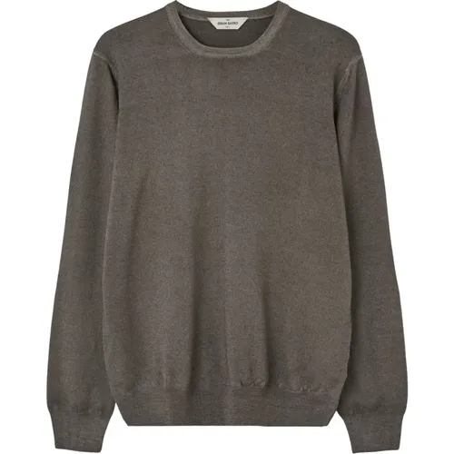 Merinowolle brauner Pullover , Herren, Größe: 2XL - Gran Sasso - Modalova