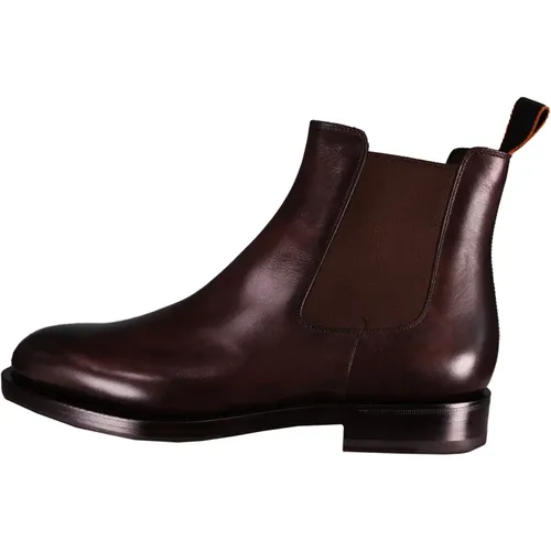 Quality Leather Men's Boot , male, Sizes: 8 UK, 10 UK, 9 1/2 UK, 8 1/2 UK - Santoni - Modalova