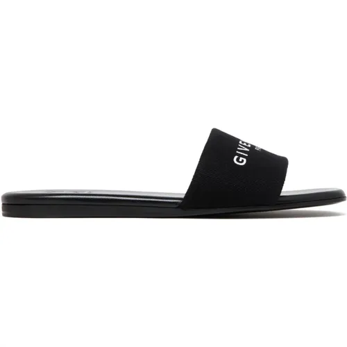 Canvas Slide Sandals with Logo , female, Sizes: 3 UK - Givenchy - Modalova