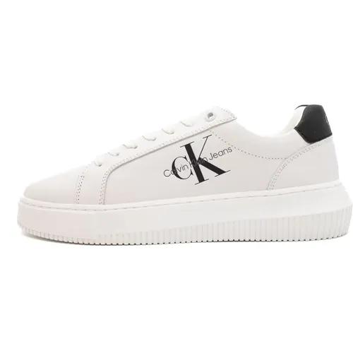 Chunky Cupsole Mono Sneakers,Weiße Lässige Ledersneakers für Frauen - Calvin Klein Jeans - Modalova