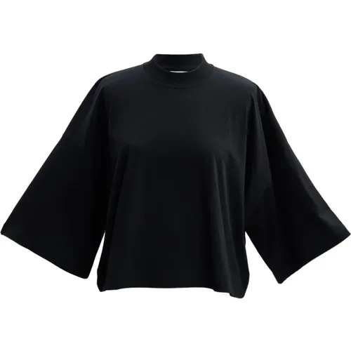 Oversized Cropped T-Shirt , Damen, Größe: S - Wakakuu Icons - Modalova