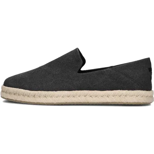 Schwarze Espadrilles Santiago Herren , Herren, Größe: 43 EU - TOMS - Modalova