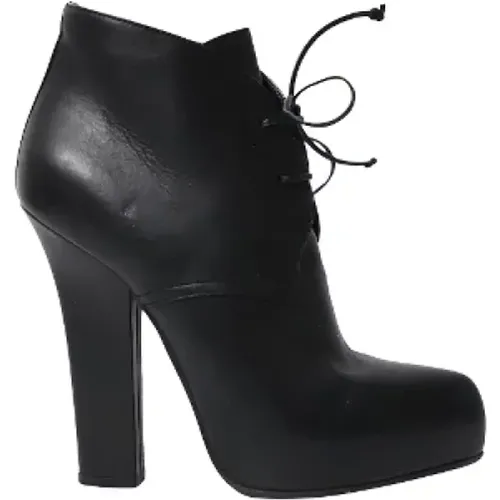 Vintage Leather Platform Ankle Boots , female, Sizes: 5 UK - Bottega Veneta Vintage - Modalova
