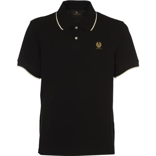 Schwarzes Polo mit Kontrast , Herren, Größe: M - Belstaff - Modalova