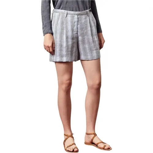 Lässige Bermuda-Shorts aus Leinen/Seide , Damen, Größe: XS - Massimo Alba - Modalova