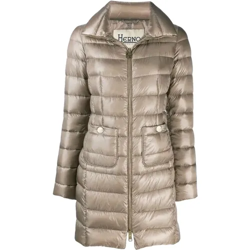 Dove Grey Maria Zipped Jacket , female, Sizes: 2XS, M, S, XS, XL, L - Herno - Modalova
