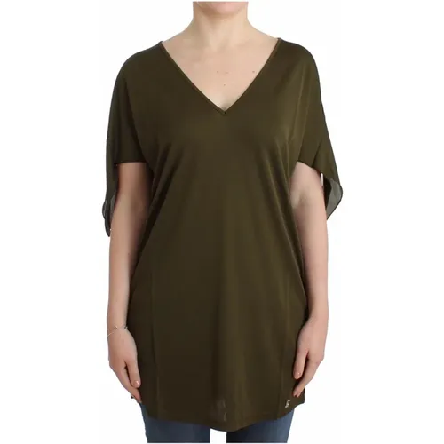 Lebendige Grüne Bluse mit Logodetails , Damen, Größe: XS - John Galliano - Modalova