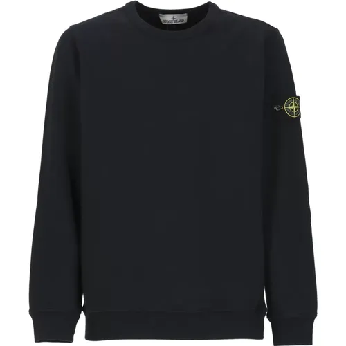 Cotton Sweatshirt with Logo Patch , male, Sizes: L - Stone Island - Modalova