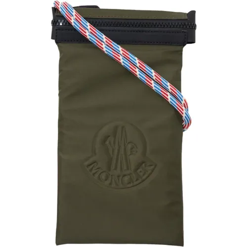 Foldable Backpack - Khaki, Geometric Pattern , male, Sizes: ONE SIZE - Moncler - Modalova