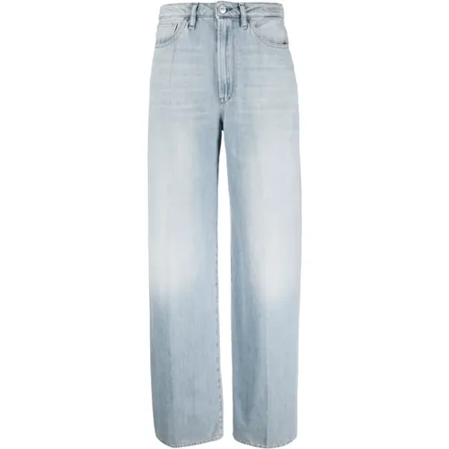 Light wide-leg jeans , female, Sizes: W28, W30 - 3X1 - Modalova