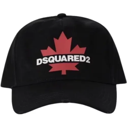 Cotton Baseball Cap Leaf , male, Sizes: ONE SIZE - Dsquared2 - Modalova