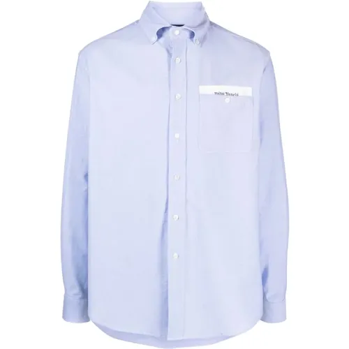 Sartorial-Tape Cotton Shirt , male, Sizes: L, M, S - Palm Angels - Modalova