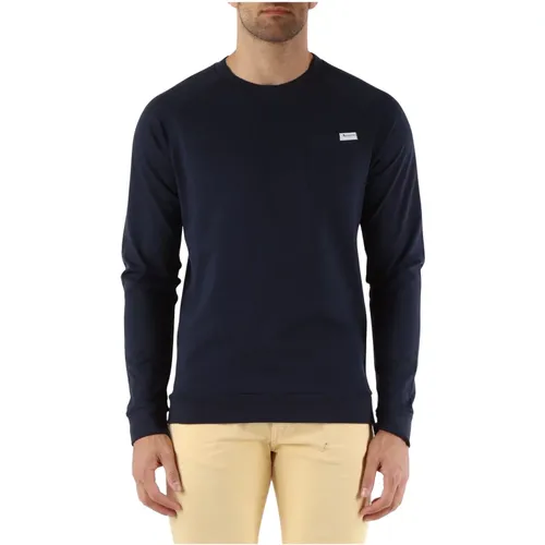 Cotton Crewneck Active Pocket Sweatshirt , male, Sizes: XL, L, M, S, 2XL - Aquascutum - Modalova