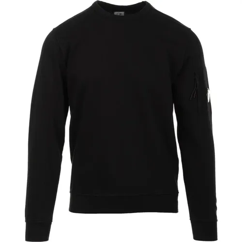 Schwarzer Leichter Fleece-Sweatshirt , Herren, Größe: M - C.P. Company - Modalova