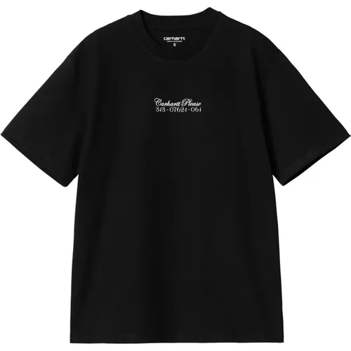 T-Shirt mit Grafischem Druck Schwarz - Carhartt WIP - Modalova