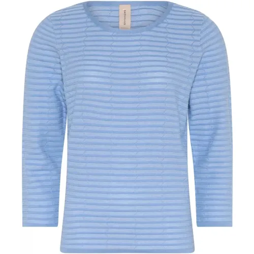 Two-Tone Striped Knit Pullover , female, Sizes: M, XL, L, 3XL - Skovhuus - Modalova