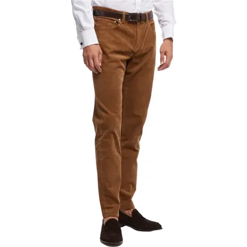 Milano Slim-Fit-Hose, Cord , Herren, Größe: W36 - Brooks Brothers - Modalova