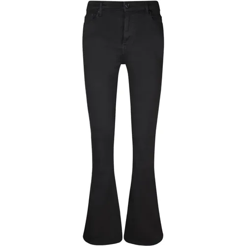 Schwarze Bootcut Jeans, Eleganter Zeitgemäßer Stil , Damen, Größe: W25 - 7 For All Mankind - Modalova