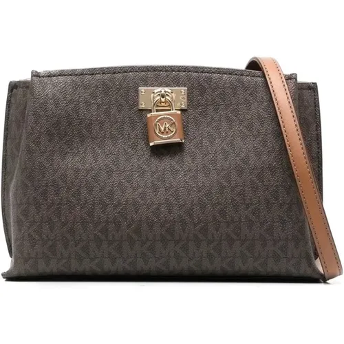 Braune Casual Cross Body Umhängetasche , Damen, Größe: ONE Size - Michael Kors - Modalova